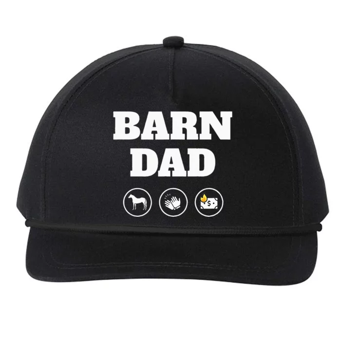 Barn Dad Funny Horse Dad Snapback Five-Panel Rope Hat