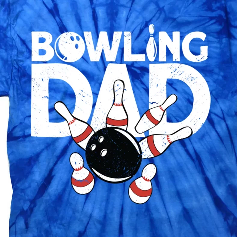 Bowling Dad Funny Bowling Player Bowler Bowling Great Gift Tie-Dye T-Shirt