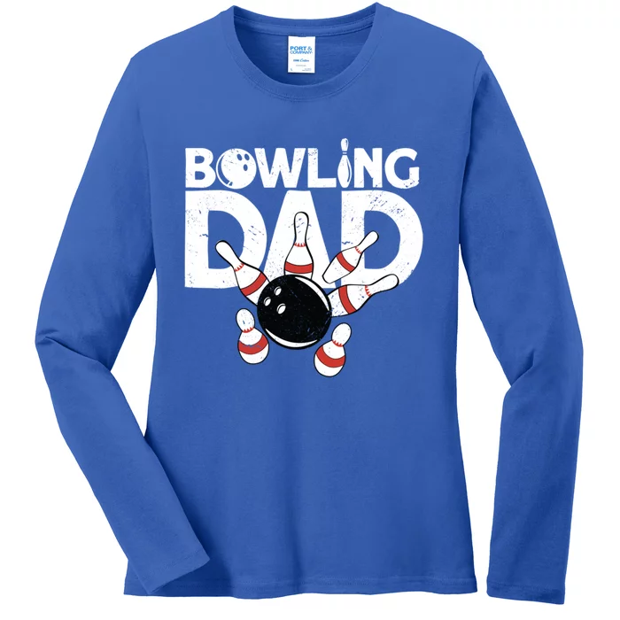 Bowling Dad Funny Bowling Player Bowler Bowling Great Gift Ladies Long Sleeve Shirt