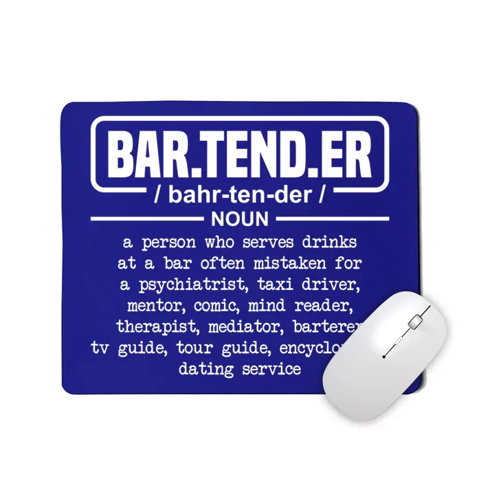 Bartender Definition For Bartender Gift Mousepad