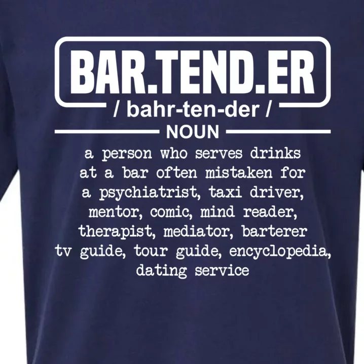 Bartender Definition For Bartender Gift Sueded Cloud Jersey T-Shirt