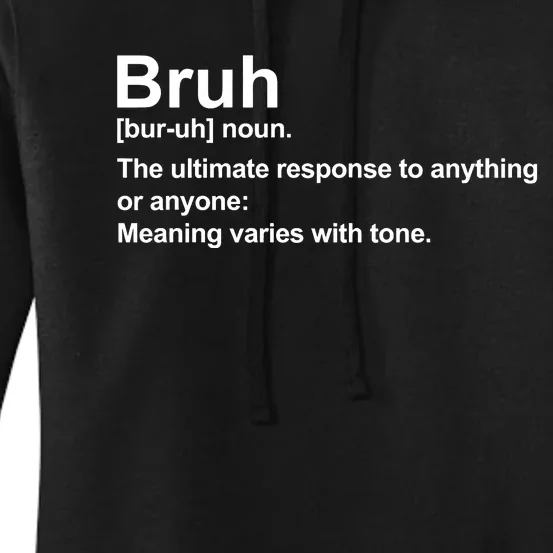 Bruh Definition Funny Cute Matching Team Family Women's Pullover Hoodie