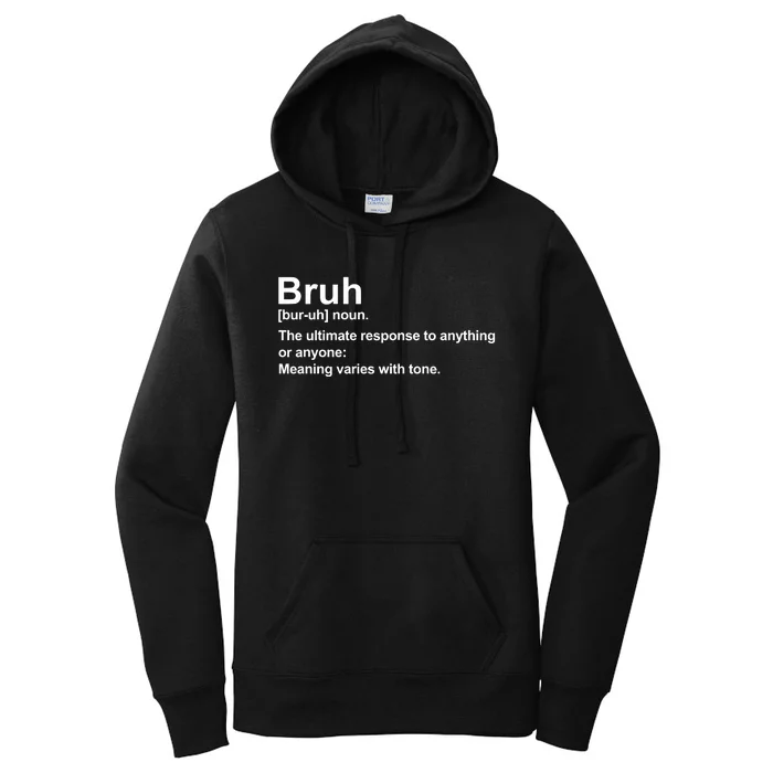 Bruh Definition Funny Cute Matching Team Family Women's Pullover Hoodie