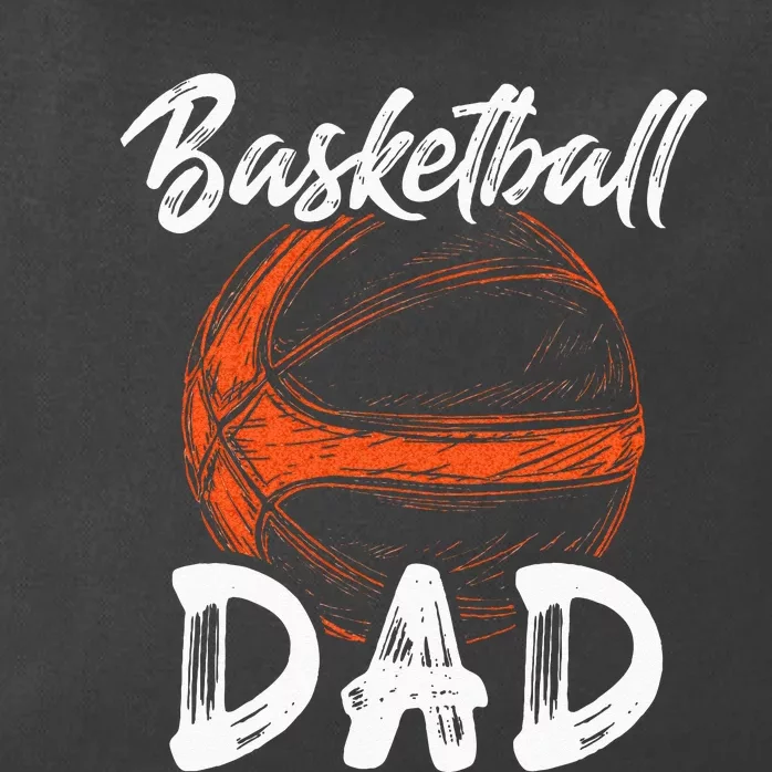 Basketball Dad For Men Family Matching Basketball Ballers Zip Tote Bag