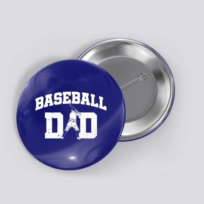 Baseball Dad Fathers Day 'S Baseball Player Great Gift Button