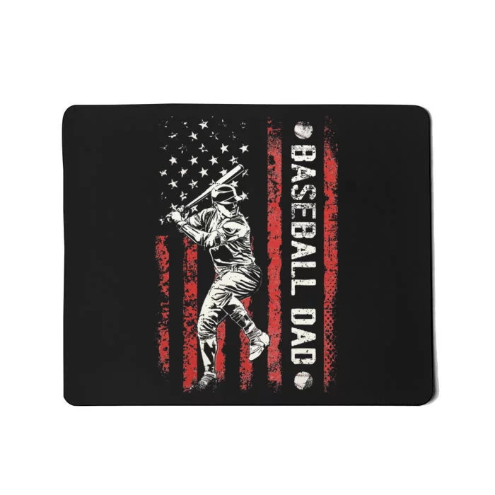 Baseball Dad Flag Gifts Dad Baseball Mousepad