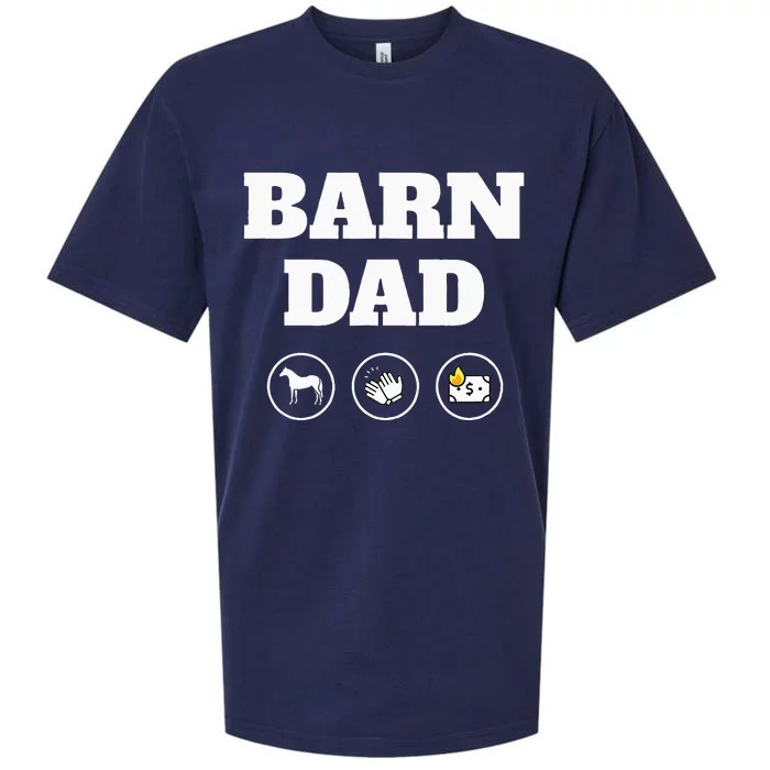 Barn Dad Funny Horse Dad Sueded Cloud Jersey T-Shirt