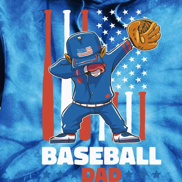 Baseball Dad For Father's Day Funny Gift Tie Dye Hoodie