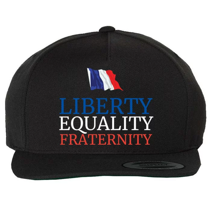 Bastille Day French National Day Liberty Equality Fraternity Gift Wool Snapback Cap