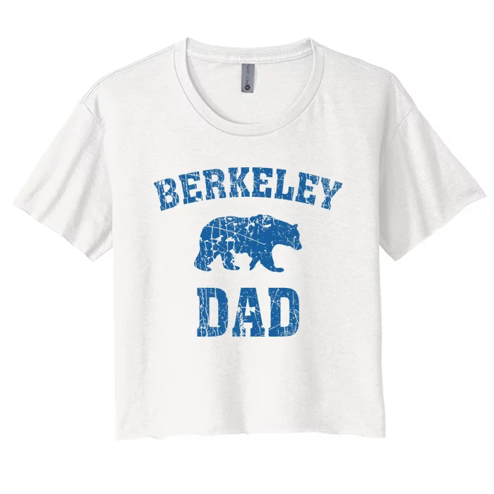 Berkeley Dad Father Bear Vintage Animal Nature Women's Crop Top Tee