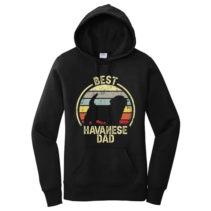 Best Dog Father Dad Vintage Havanese Women's Pullover Hoodie