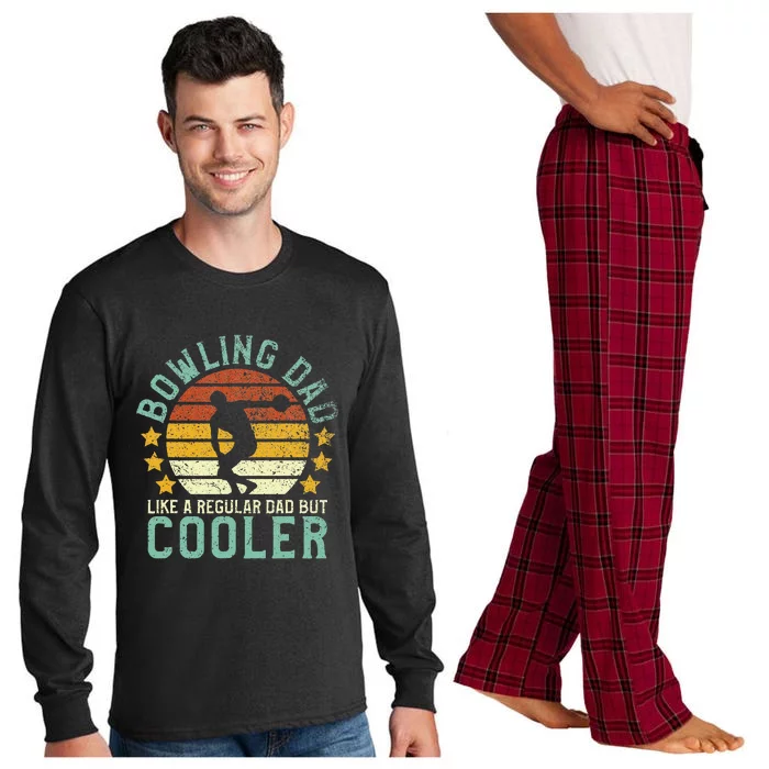 Bowling Dad Funny Fathers Day Gift For Bowler Long Sleeve Pajama Set