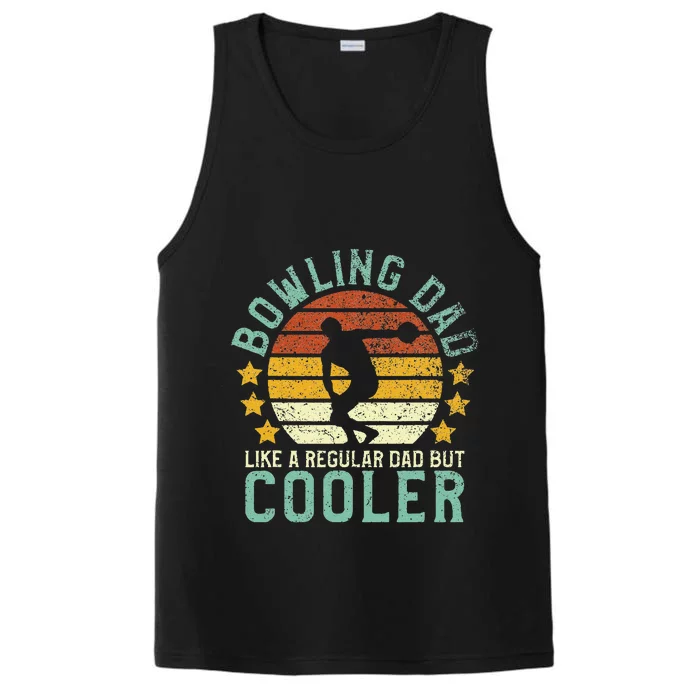 Bowling Dad Funny Fathers Day Gift For Bowler Performance Tank