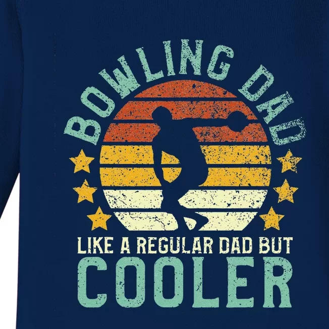 Bowling Dad Funny Fathers Day Gift For Bowler Baby Long Sleeve Bodysuit