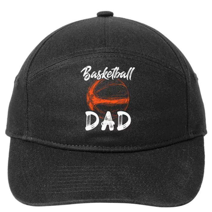 Basketball Dad For Men Family Matching Basketball Ballers 7-Panel Snapback Hat