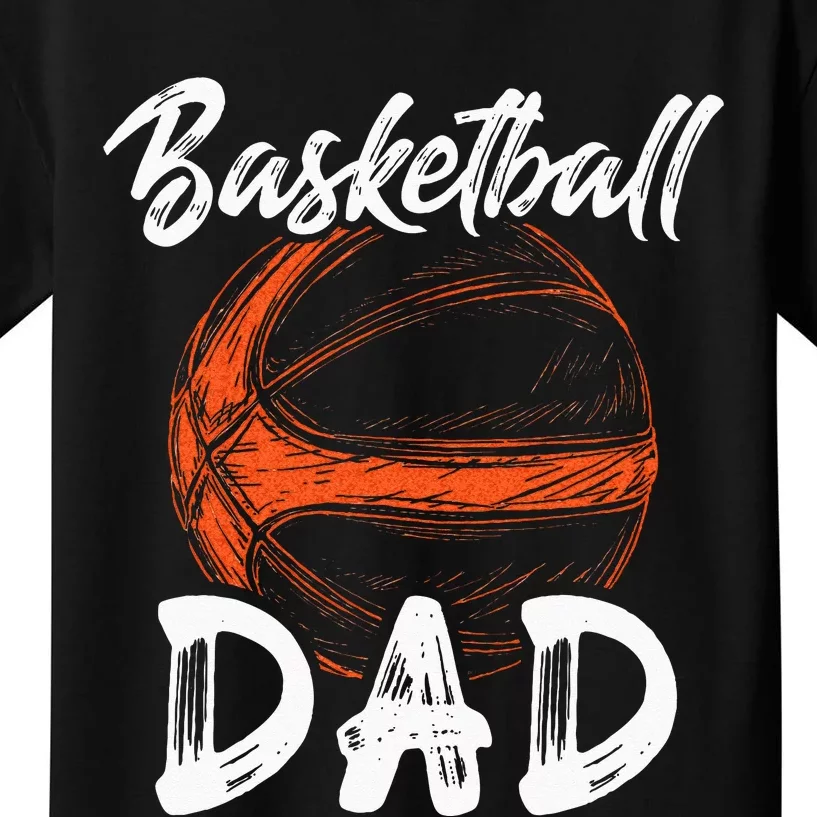 Basketball Dad For Men Family Matching Basketball Ballers Kids T-Shirt