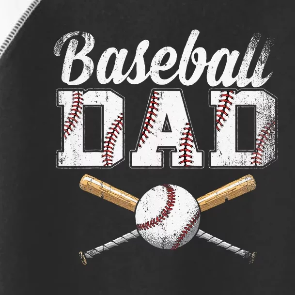 Baseball Dad For Dad Fathers Day Baseball Lovers Toddler Fine Jersey T-Shirt