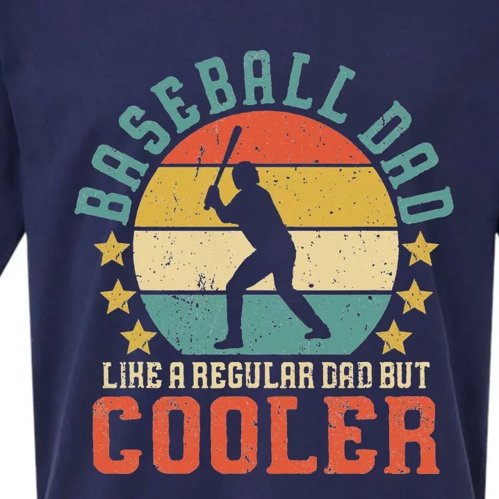 Baseball Dad Funny Baseball Lover Father's Day Sueded Cloud Jersey T-Shirt