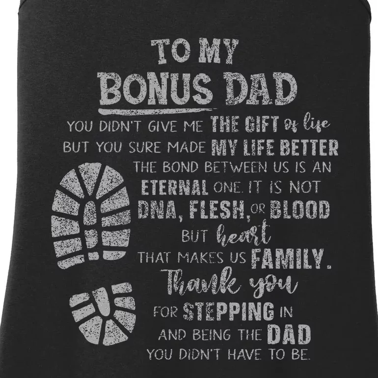 Bonus Dad FatherS Day From Daughter Son Ladies Essential Tank