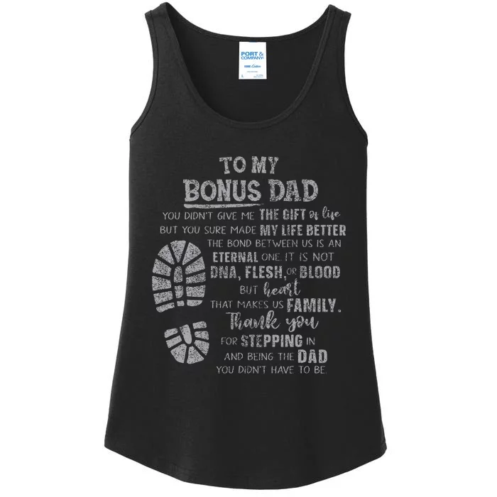 Bonus Dad FatherS Day From Daughter Son Ladies Essential Tank