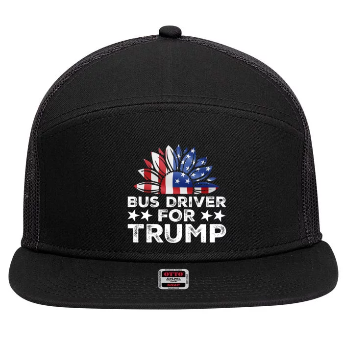 Bus Drivers For Trump 7 Panel Mesh Trucker Snapback Hat