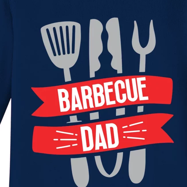 Barbecue Dad Father Bbq Grill Daddy Papa Fathers Day Gift Baby Long Sleeve Bodysuit