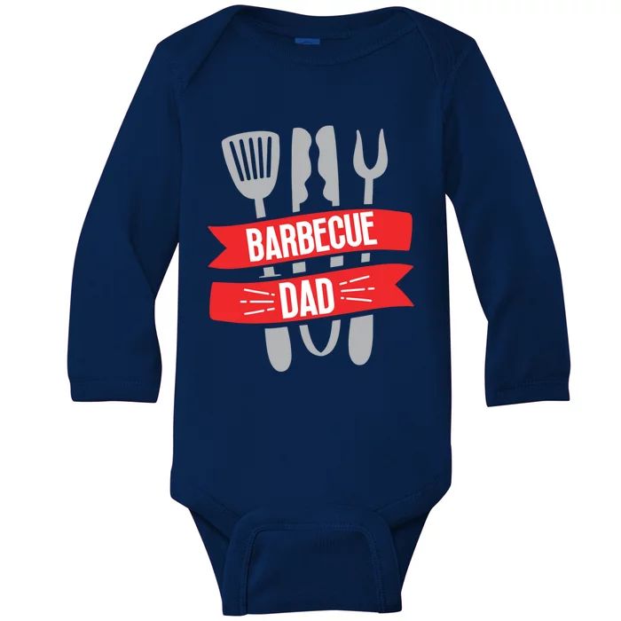 Barbecue Dad Father Bbq Grill Daddy Papa Fathers Day Gift Baby Long Sleeve Bodysuit