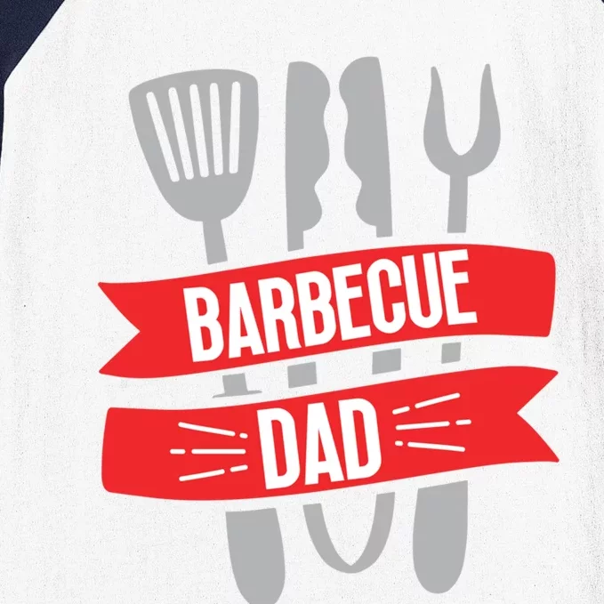 Barbecue Dad Father Bbq Grill Daddy Papa Fathers Day Gift Baseball Sleeve Shirt