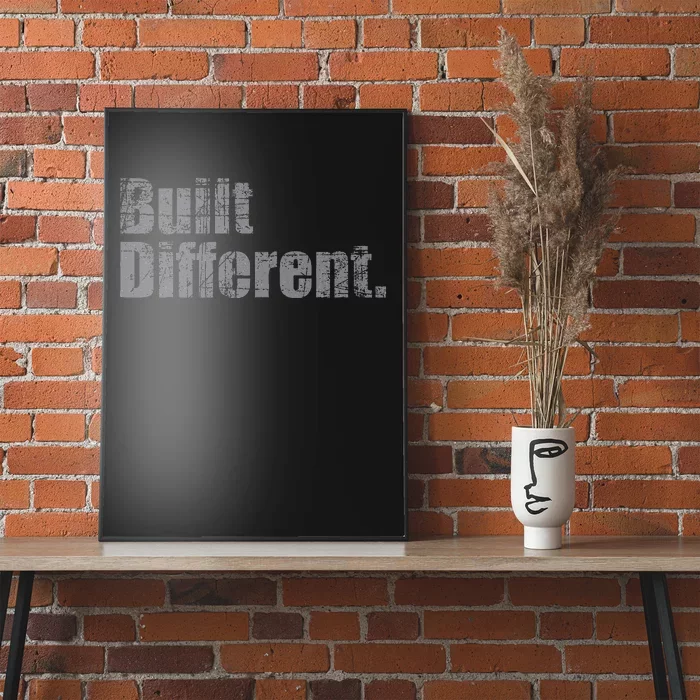 Built Different Funny Vintage Poster