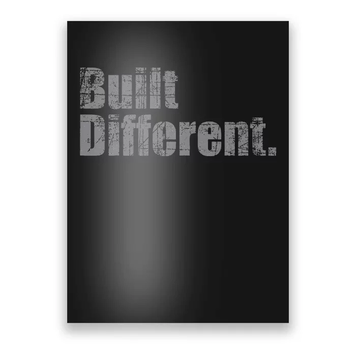 Built Different Funny Vintage Poster