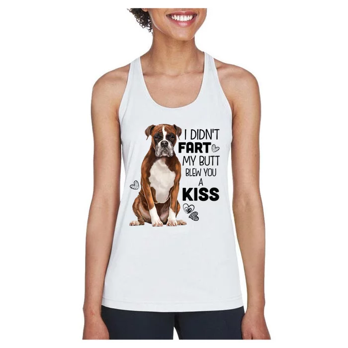 Boxer Dog Funny Tshirt For Dog Mom, Dog Dad, Dog Lover Gift Women's Racerback Tank