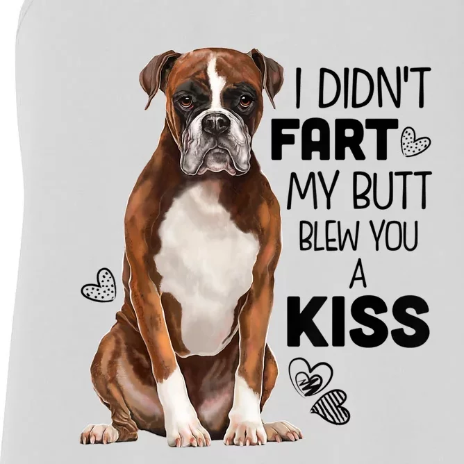 Boxer Dog Funny Tshirt For Dog Mom, Dog Dad, Dog Lover Gift Women's Racerback Tank