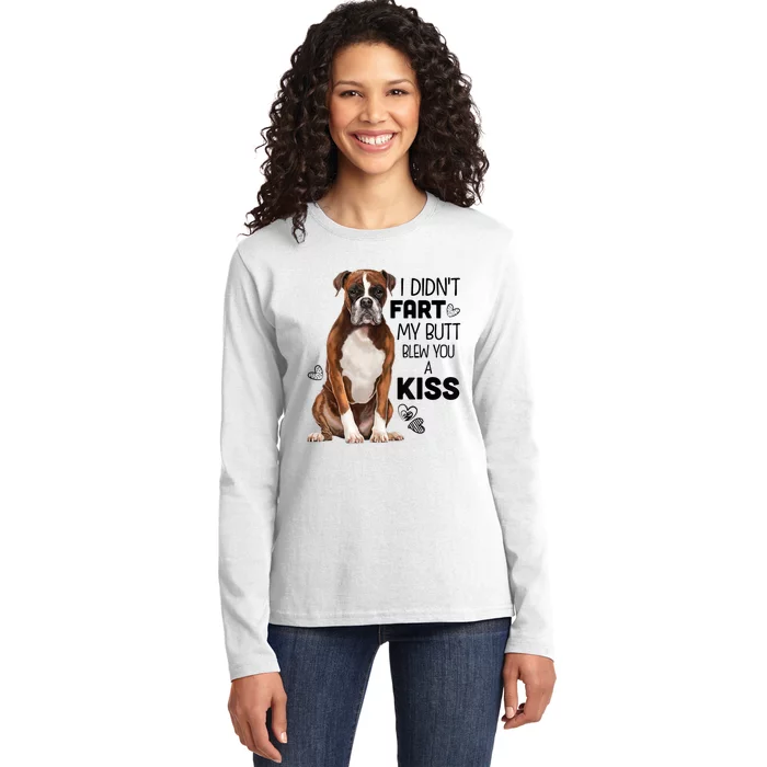 Boxer Dog Funny Tshirt For Dog Mom, Dog Dad, Dog Lover Gift Ladies Long Sleeve Shirt