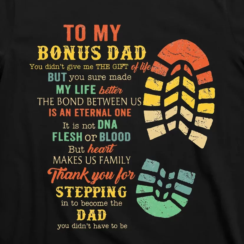 Bonus Dad From Stepdad For Daughter Son T-Shirt