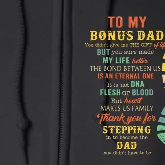 Bonus Dad From Stepdad For Daughter Son Full Zip Hoodie