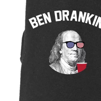 Ben Drankin Fourth Of July Patriotic Drinking Beer Doggie 3-End Fleece Hoodie