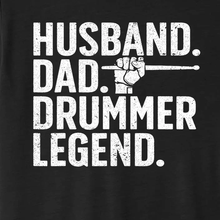 Best Drummer For Men Dad Husband Drumming Sticks Set Novelty ChromaSoft Performance T-Shirt