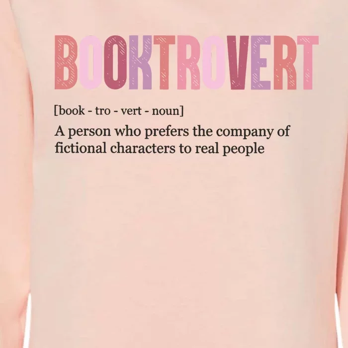 Booktrovert Definition Funny Book Lover Womens California Wash Sweatshirt