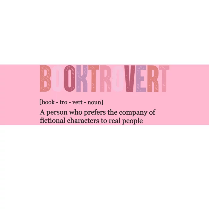 Booktrovert Definition Funny Book Lover Bumper Sticker