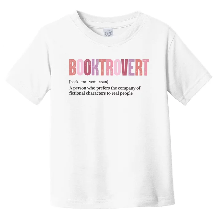 Booktrovert Definition Funny Book Lover Toddler T-Shirt