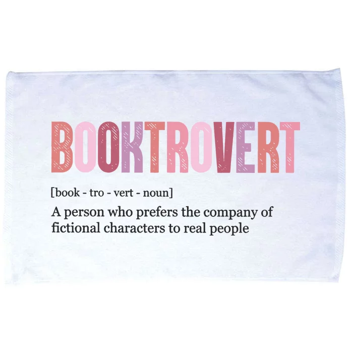 Booktrovert Definition Funny Book Lover Microfiber Hand Towel