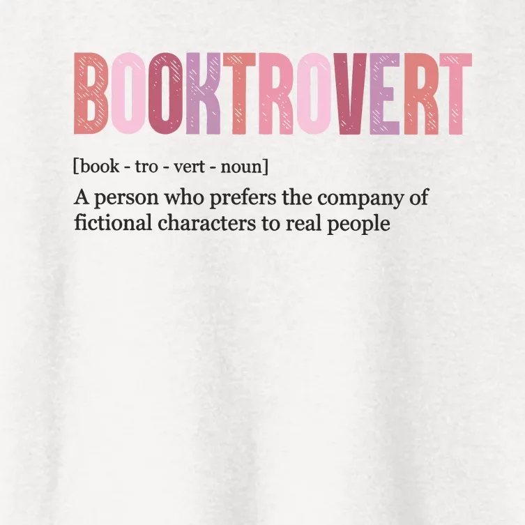 Booktrovert Definition Funny Book Lover Women's Crop Top Tee