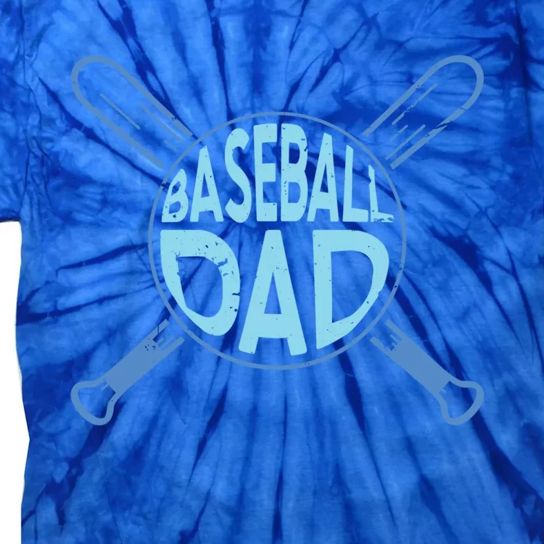 Baseball Dad Father Baseballer Daddy Papa Father's Day Gift Tie-Dye T-Shirt