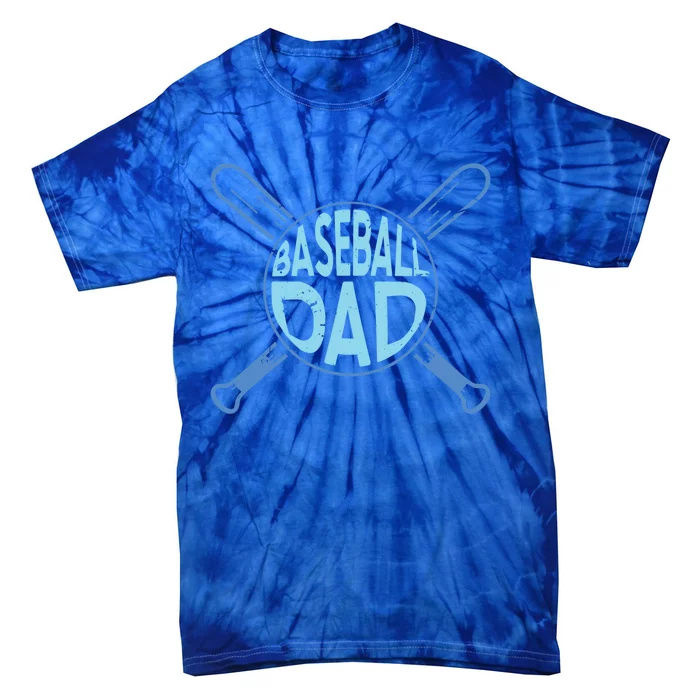 Baseball Dad Father Baseballer Daddy Papa Father's Day Gift Tie-Dye T-Shirt