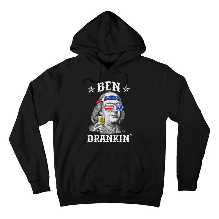 Ben Drankin Funny 4th Of July Tall Hoodie