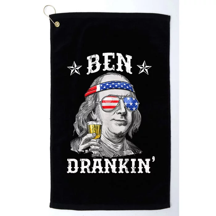 Ben Drankin Funny 4th Of July Platinum Collection Golf Towel