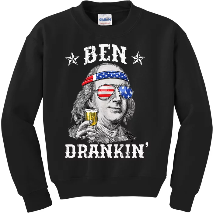 Ben Drankin Funny 4th Of July Kids Sweatshirt