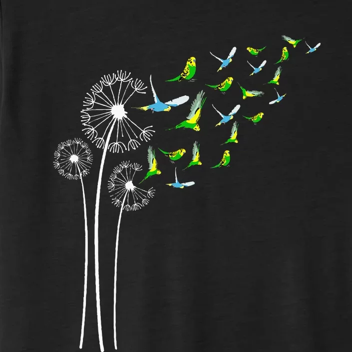 Budgie Dandelion Flower For Dandelions And Parakeet Lover ChromaSoft Performance T-Shirt