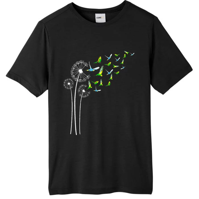 Budgie Dandelion Flower For Dandelions And Parakeet Lover ChromaSoft Performance T-Shirt