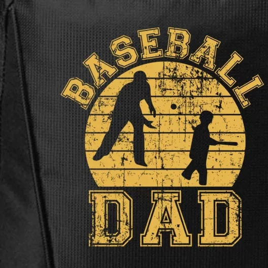 Baseball Dad Father Son Proud Daddy Papa Grandpa Sports Cute Gift City Backpack